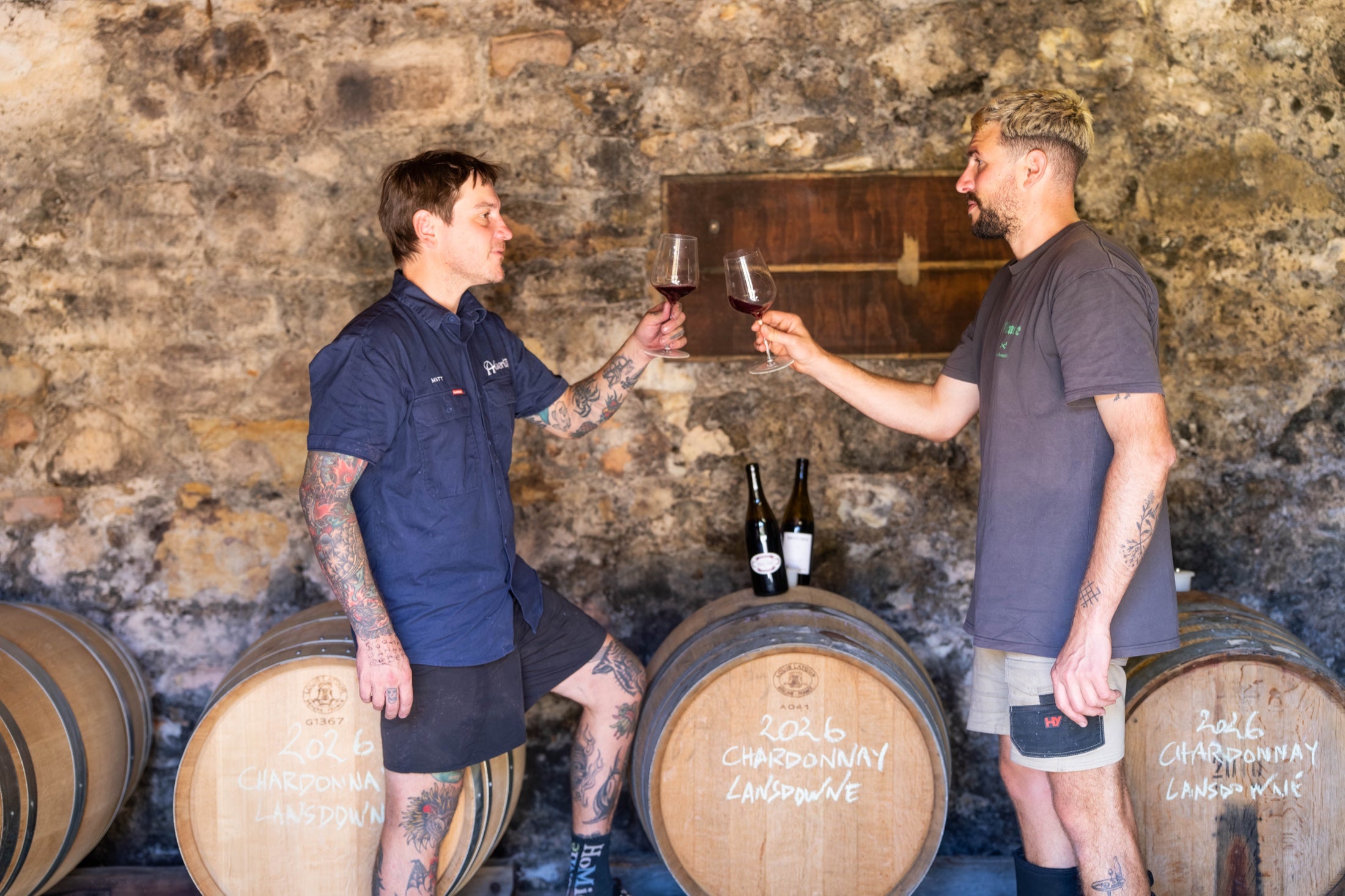 Matt Stone tasting in the winery