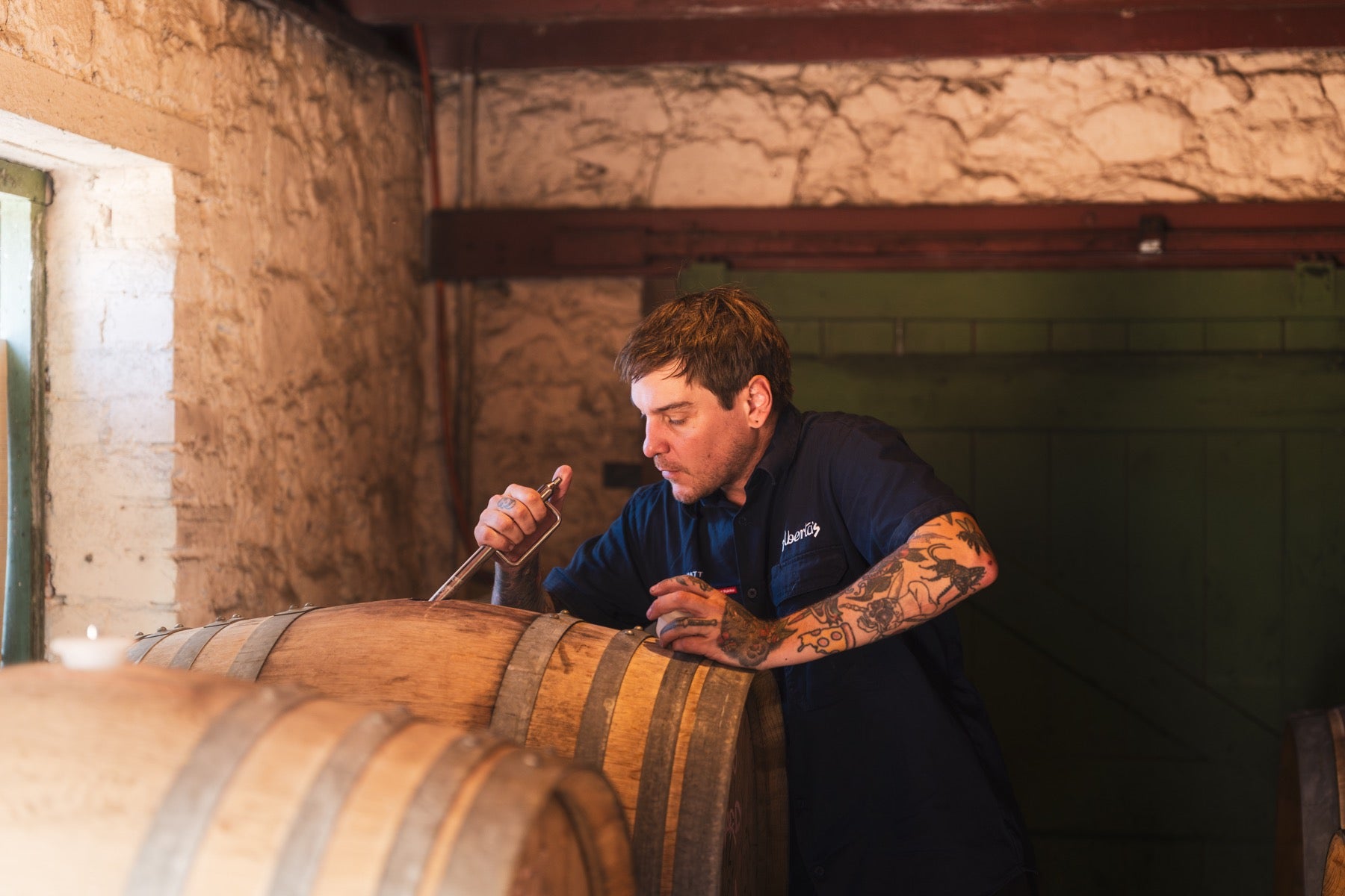 Matt Stone in the winery